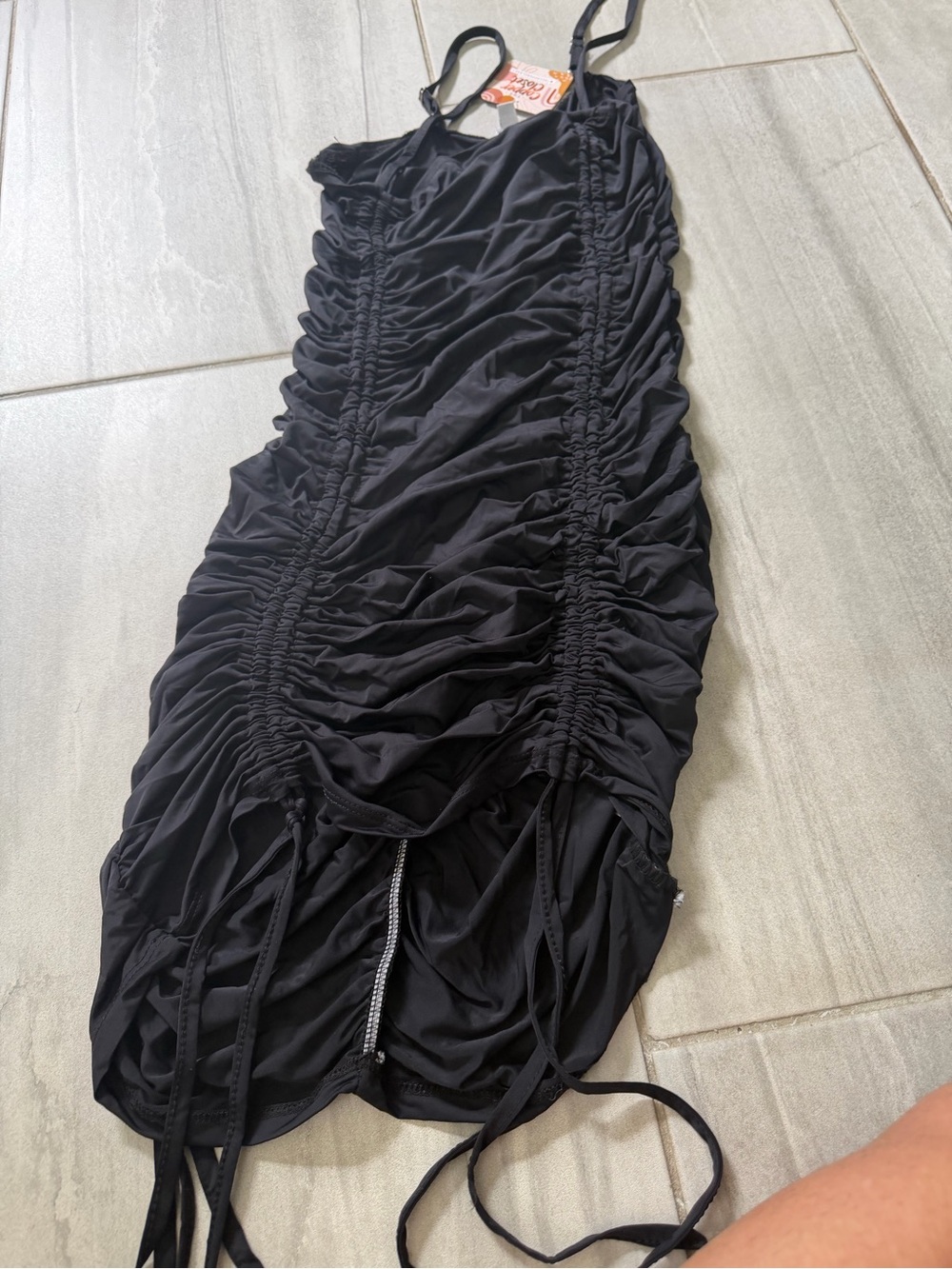 NWT cloud ten Black Ruched minidress